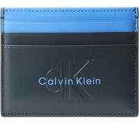 Calvin Klein Herren Kartenetui Bold aus Leder, Blau (Slate Blue), Einheitsgröße