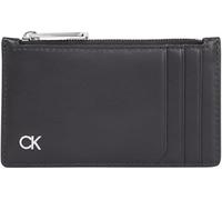 Calvin Klein Herren Kartenetui Metal Ck Ns Cardholder aus Leder, Schwarz (Ck Black), Einheitsgröße