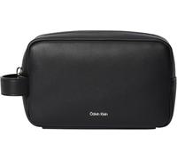 Kulturbeutel CALVIN KLEIN "RAISED DOPP KIT", Gr. B/H/T: 20cm x 13cm x 8cm, schwarz, Lederimitat, unifarben, Taschen Kulturbeutel, Unisex Kosmetiktasche, Minibag mit Handschlaufe (57943956-0) schwarz