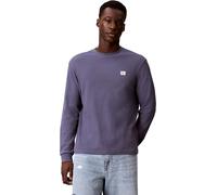 Calvin Klein Jeans Langarmshirt LS Waffle Badge Crewnk Tee - Baumwoll-Mix 60/40 Blau Nomad M