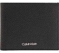 Calvin Klein Herren, Leder, Minimalism Bifold 5cc W/Coin Reisezubehör-Bi-Fold-Brieftasche, Ck Schwarz, Einheitsgröße