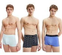 Calvin Klein Herren Low Rise Trunk 3PK Boxershorts, Zero Below/Subdued/Dark Lavendar, S (3er Pack)