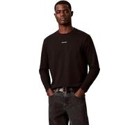 Langarmshirt CALVIN KLEIN JEANS "EASY 20S RETRO CALVIN BACK", Herren, Gr. S, schwarz, Web, Obermaterial: 100% Baumwolle, unifarben, regular fit normal, Rundhals, eingesetzt abgesteppte Kante, Shirts L