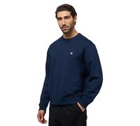 Sweatshirt CALVIN KLEIN JEANS, Herren, Gr. M, blau (schwarz sapphire), Sweatware, Obermaterial: 100% Baumwolle, unifarben, casual, regular fit normal, Rundhals, Langarm Bündchen, Sweatshirts, regular