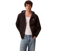 Allwetterjacke CALVIN KLEIN JEANS "HOODED NYLON", Herren, Gr. M, schwarz, Web, Obermaterial: 100% Polyester, unifarben, klassisch normal, Rundhals, eingesetzt elastischer Bund, Jacken, Regular fit mit