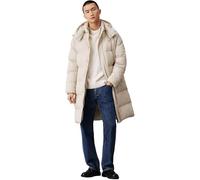 Calvin Klein Herren Mantel Essentials Long Parka mit Kapuze, Beige (Pelican), XL