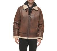 Calvin Klein Herren Men's B-3 Faux Shearling Jacket Jacke, braun, Small