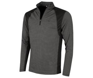 Calvin Klein Herren Micro Grid CK 1/2 Zip Mid Layer Baselayer - Schwarz - S
