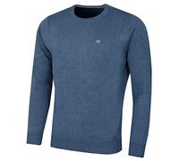 Calvin Klein Herren mit Rundhalsausschnitt Sweater - Denim Marl - L