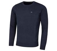 Calvin Klein Herren Neck Baumwolle Pullover - Marine Marl - XXXL