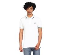 Calvin Klein Herren Poloshirt Kurzarm Kurzarm, Weiß (Bright White), XL