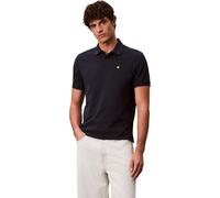 Poloshirt CALVIN KLEIN JEANS "SS CASUAL PIQUE CLASSIC POLO", Herren, Gr. S, blau (schwarz sapphire), Jersey, Obermaterial: 100% Baumwolle, unifarben, klassisch normal, Rundhals, eingesetzt angesetztes