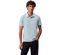 Poloshirt CALVIN KLEIN JEANS "SS CASUAL PIQUE CLASSIC POLO", Herren, Gr. L, blau (stratosphere), Jersey, Obermaterial: 100% Baumwolle, casual, klassisch normal, Rundhals, Kurzarm eingesetzt angesetzte