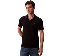 Poloshirt CALVIN KLEIN JEANS "SS CASUAL PIQUE CLASSIC POLO", Herren, Gr. L, schwarz, Jersey, Obermaterial: 100% Baumwolle, unifarben, casual, klassisch normal, Rundhals, Kurzarm eingesetzt angesetztes