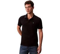Poloshirt CALVIN KLEIN JEANS "SS CASUAL PIQUE CLASSIC POLO", Herren, Gr. S, schwarz, Jersey, Obermaterial: 100% Baumwolle, unifarben, casual, klassisch normal, Rundhals, Kurzarm eingesetzt angesetztes
