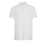 Calvin Klein Herren Poloshirt Kurzarm Monogram Pique aus Baumwolle, Weiß (Blanc De Blanc), XL