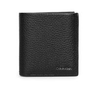 Calvin Klein Geldbörse Minimalism Trifold K50K509624BAX 6CC mit Münzfach Unisex Schwarz Leder