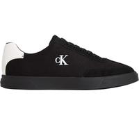 Sneaker CALVIN KLEIN "LOW PROF CUPSOLE CV", Herren, Gr. 45, schwarz, weiß, Leder, Textil, unifarben mit Farbeinsätzen, Basic, Schuhe Sneaker, Freizeitschuh, Halbschuh, Schnürer mit CK-Logo (77885368-4