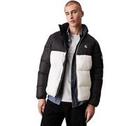 Calvin Klein Herren Pufferjacke Non Down Blocking Puffer Übergangsjacke, Ivory/Ck Black (Mehrfarbig), S