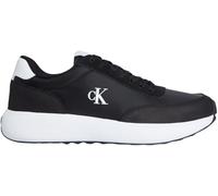Calvin Klein Herren Runner Sneaker Athleisure Laceup aus Leder, Schwarz (Black/Bright White), 46