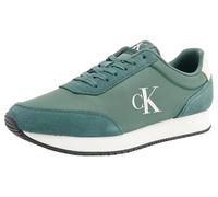 Calvin Klein Herren Runner Sneaker Retro Iconic Schuhe, Grün (Green Palm/Creamy White), 43