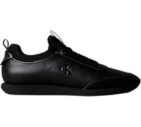 Calvin Klein Herren Runner Sneaker Retro Sock Laceup aus Leder, Schwarz (Triple Black), 41