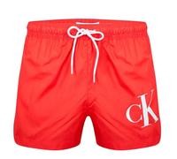 Calvin Klein Herren Short Drawstring Badehose, rot, XL