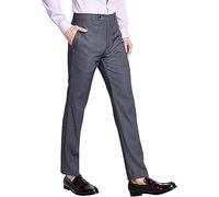 Calvin Klein Herren Slim Fit Kleid Klassische Hose, Mittelgrau, 32W / 34L
