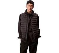 Steppweste CALVIN KLEIN "SLVLSS LT WT NYLON PUFFER VEST", Herren, Gr. S, schwarz, Web, Obermaterial: 100% Polyamid, unifarben, regular fit normal, Rundhals, Westen Steppweste, Mit Rundhalsausschnitt (