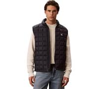 Steppweste CALVIN KLEIN JEANS, Herren, Gr. M, schwarz sapphire, Web, Obermaterial: 100% Polypropylen, unifarben, regular fit normal, hoch geschlossener Ausschnitt, Westen Steppweste, Stehkragen, 2-Weg