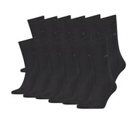Calvin Klein Herren Socken, 12er Pack - Casual Flat Knit Cotton Carter ECOM, uni Schwarz 43-46