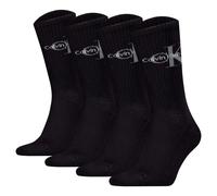 Calvin Klein Herren Socken, 4er Pack - Sock Monogram 4P, Logo, Tennissocken, ECOM Schwarz 39-42