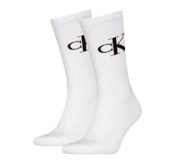 Calvin Klein Legwear Calvin Klein 2P Monogram Crew Socks Weiß Gr 39/42 Herren