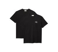 Calvin Klein Herren Ss 30S Classic Micro Monologo Te LV04RF279G Tees, Schwarz, L