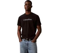 Calvin Klein Herren Ss 30S EU SPW Puff Stndrd Graphi LV04LG809G Graphic Tees, Schwarz (Black), L