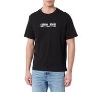Calvin Klein Herren Ss 30S Whsl Ck NYC Tee Lv14Re831G Graphic Tees, Black (Black), XL