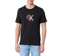 Calvin Klein Herren SS 30S WHSL CKJ 2TONE CK Graphic LV14RE829G Graphic Tees, Schwarz (Black), L, Schwarz (Schwarz), L