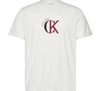 Calvin Klein Herren Ss 30S Whsl Ckj 2Tone Ck Lv14Re829G Graphic Tees, White (White Greige), M