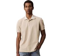 Calvin Klein Herren Ss Casual Pique Collar Block Pol LV04RG234G Polos, Braun (White Pepper), XL