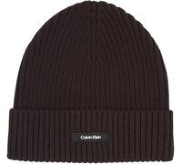 Beanie CALVIN KLEIN "CLASSIC COTTON RIB BEANIE" schwarz (ck black) Damen Mützen (63745664-0) ck black