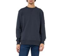 Calvin Klein Herren Sweatshirt Crewneck - klassischer Stil, Baumwolle, Logo, Blau - 2XL