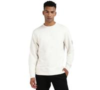 Calvin Klein Herren Sweatshirt Badge Crew Neck aus Baumwolle, Elfenbein (Ivory), XXL