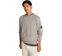 Calvin Klein Herren Sweatshirt Badge Crew Neck Baumwolle, Grau (Rock Ridge), XXS