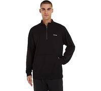 Calvin Klein Herren Sweatshirt ohne Kapuze, Schwarz (Black), XL