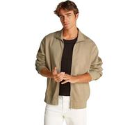 Calvin Klein Herren Sweatshirt mit Reißverschluss Tape Zip Through mit Logo, Beige (Tree House), S