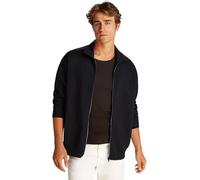 Calvin Klein Herren Sweatshirt mit Reißverschluss Tape Zip Through mit Logo, Schwarz (Ck Black), M