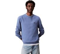 Sweatshirt CALVIN KLEIN JEANS "400GSM TRRY BDG CRWN", Herren, Gr. XXL, blau (dull nile blau), Sweatware, Obermaterial: 90% Baumwolle, 10% Polyester, unifarben, klassisch normal, Rundhals, Bündchen, Sw