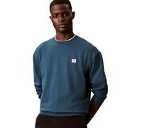 Calvin Klein Herren LS 350TERRY EU WHSL Badge CREWNE LV04RC273G Sweatshirts, Blau (Navy Teal), M, Blau (Marineblaugrün), M
