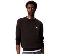 Sweatshirt CALVIN KLEIN JEANS "400GSM TRRY BDG CRWN", Herren, Gr. XL, schwarz, Sweatware, Obermaterial: 90% Baumwolle, 10% Polyester, unifarben, casual, klassisch normal, Rundhals, Langarm Bündchen, S