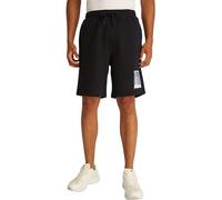 Calvin Klein Herren Sweatshorts Brush Stroke Graphic aus Baumwolle, Schwarz (Ck Black), L